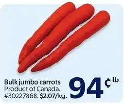 Walmart Bulk jumbo carrots offer