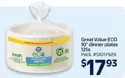 Walmart Great Value ECO 10" dinner plates offer