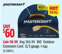 Canadian Tire MASTERCRAFT 100' Outdoor Extension Cord offer