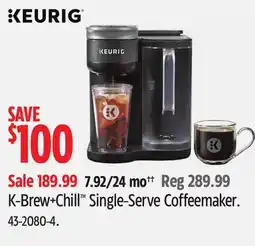 Canadian Tire Keurig K-Brew+Chill Single-Serve Coffeemaker offer