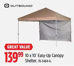 Canadian Tire OUTBOUND 10 x 10´ Easy-Up Canopy Shelter offer
