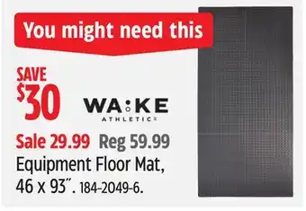 Canadian Tire Equipment Floor Mat, 46 x 93 offer