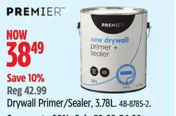 Canadian Tire Premier Drywall Primer/Sealer, 3.78L offer