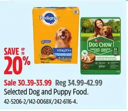 Canadian Tire Purina Selected Dog and Puppy Food offer