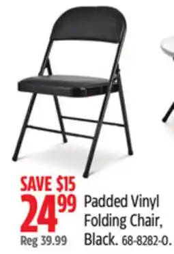 Canadian Tire For Living Padded Vinyl Folding Chair offer