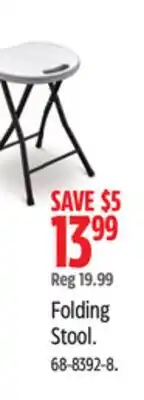 Canadian Tire FOR LIVING Folding Stool offer