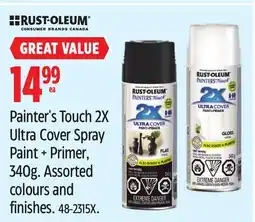Canadian Tire Painter's Touch 2X Ultra Cover Spray Paint + Primer offer