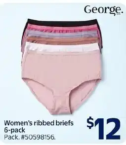 Walmart George women's ribbed briefs offer