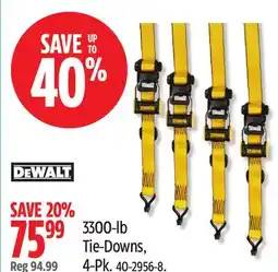 Canadian Tire DEWALT 3300-lb Tie-Downs offer