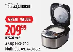Canadian Tire ZOJIRUSHI 3-Cup Rice and Multi-Cooker offer
