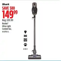 Canadian Tire Shark Rocket Ultra-Light Corded Vac offer