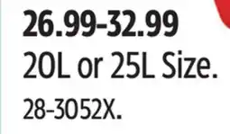 Canadian Tire Scepter 20L or 25L Size offer