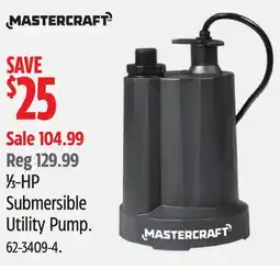 Canadian Tire MASTERCRAFT ½-HP Submersible Utility Pump offer