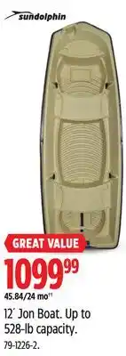 Canadian Tire 12' Jon Boat offer