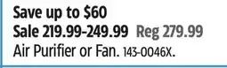 Canadian Tire Air Purifier or Fan offer