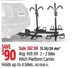 Canadian Tire Raleigh 2 + 2 Bike Hitch Platform Carrier offer