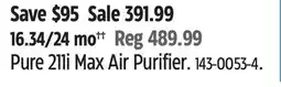 Canadian Tire Pure 211i Max Air Purifier offer