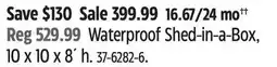 Canadian Tire ShelterLogic Waterproof Shed-in-a-Box offer