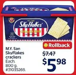 Walmart M.Y. San SkyFlakes crackers offer