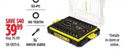 Canadian Tire Stanley Black Chrome Socket Sets offer