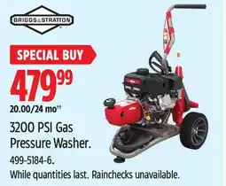 Canadian Tire Briggs & Stratton 3200 PSI Gas Pressure Washer offer