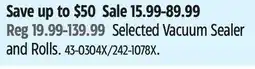Canadian Tire Selected Vacuum Sealer and Rolls offer