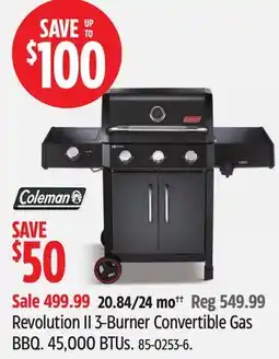 Canadian Tire Revolution II 3-Burner Convertible Gas BBQ. 45,000 BTUs offer