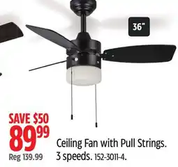 Canadian Tire Ceiling Fan with Pull Strings offer