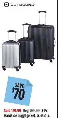 Canadian Tire OUTBOUND 3-Pc Hardside Luggage Set offer