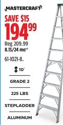 Canadian Tire MASTERCRAFT STEPLADDER offer