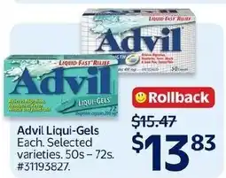 Walmart Advil Liqui-Gels offer