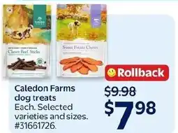 Walmart Caledon Farms dog treats offer
