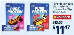 Walmart Pure Protein bars offer