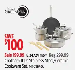 Canadian Tire GreenPan Chatham 11-Pc Stainless-Steel offer