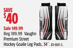 Canadian Tire Vaughn Premium Street Hockey Goalie Leg Pads offer