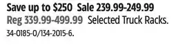 Canadian Tire Selected Truck Racks offer