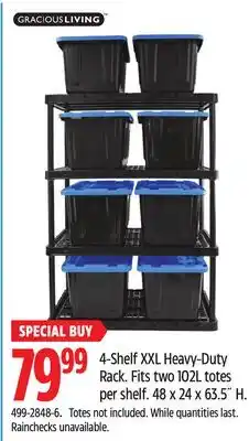 Canadian Tire Gracious Living 4-Shelf XXL Heavy-Duty Rack offer