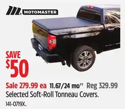Canadian Tire Motomaster Selected Soft-Roll Tonneau Covers offer