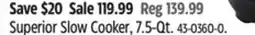 Canadian Tire Superior Slow Cooker offer