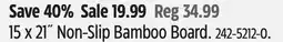 Canadian Tire 15 x 21 Non-Slip Bamboo Board offer