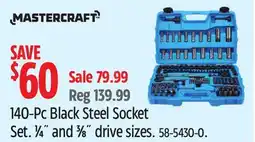 Canadian Tire MASTERCRAFT 140-Pc Black Steel Socket Set offer