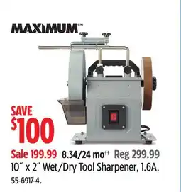 Canadian Tire 10˝ x 2˝ Wet/Dry Tool Sharpener offer