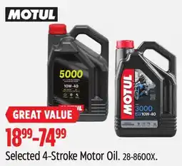 Canadian Tire Motul Selected 4-Stroke Motor Oil offer