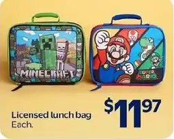 Walmart Licensed lunch bag offer