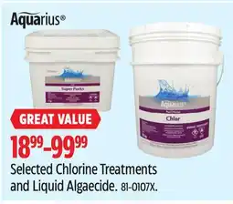 Canadian Tire Selected Chlorine Treatments and Liquid Algaecide offer