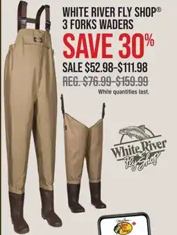 Cabela's WHITE RIVER FLY SHOP 3 FORKS WADERS offer