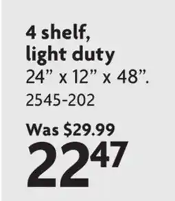 Home Hardware Adjustable Shelving Unit offer