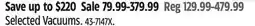 Canadian Tire Selected Vacuums offer