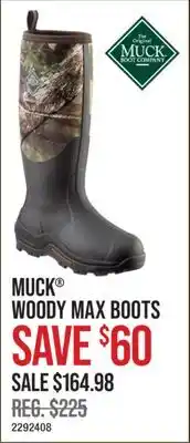 Cabela's MUCK WOODY MAX BOOTS offer