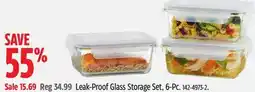 Canadian Tire Leak-Proof Glass Storage Set offer
